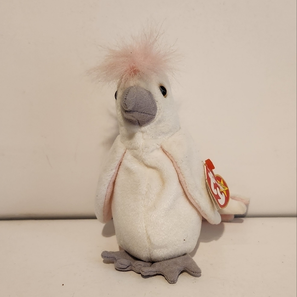 6” Ty Kuku the Cockatoo Bird with Bio Tag Plush Stuffed Animal